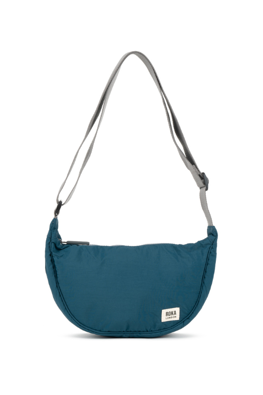 An image of the Roka London Farringdon Marine Taslon Shoulder Bag.