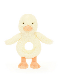 An image of the Jellycat Jellycat Bashful Duckling Ring Rattle