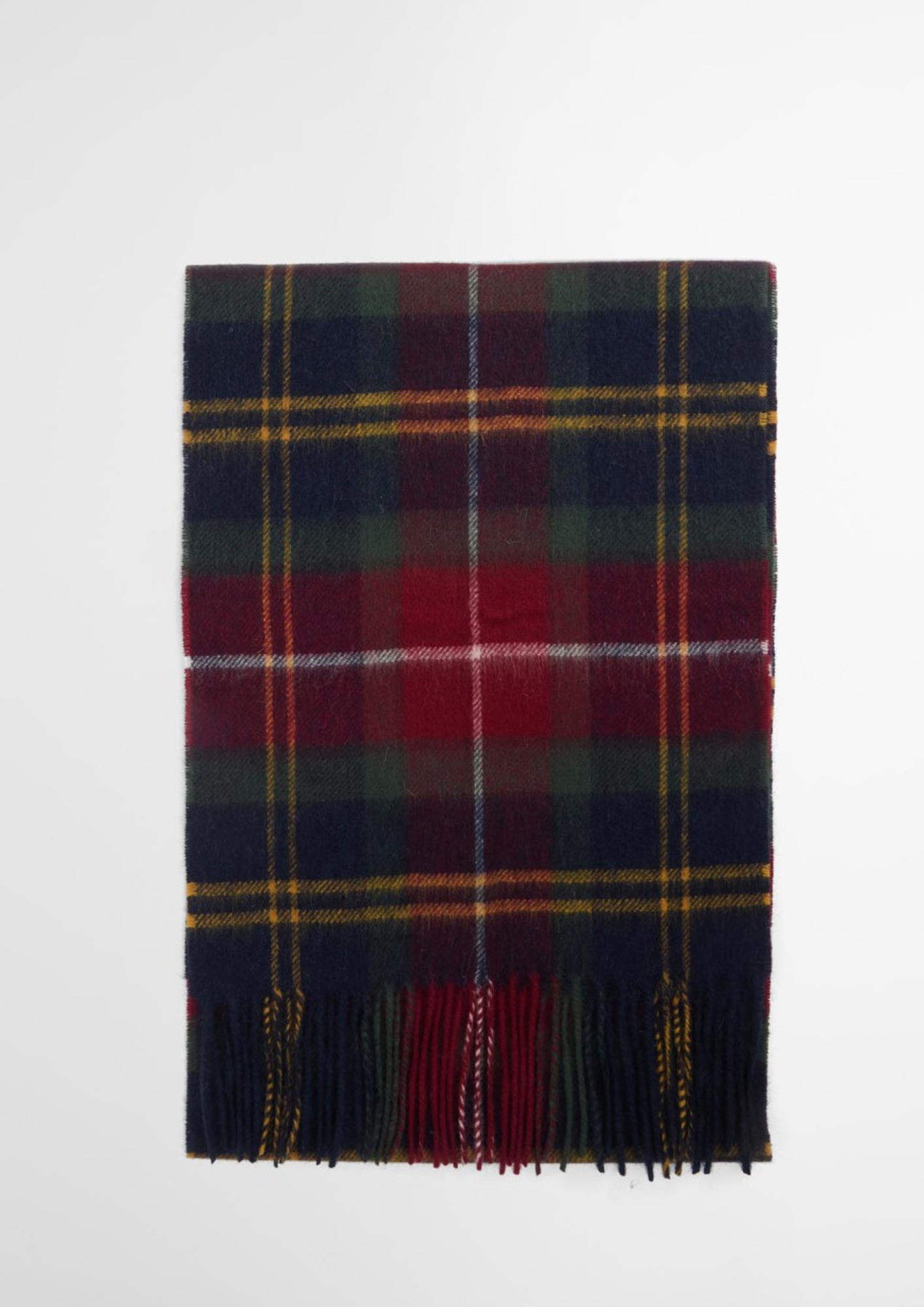 An image of the Barbour Wool Cashmere Tartan Scarf