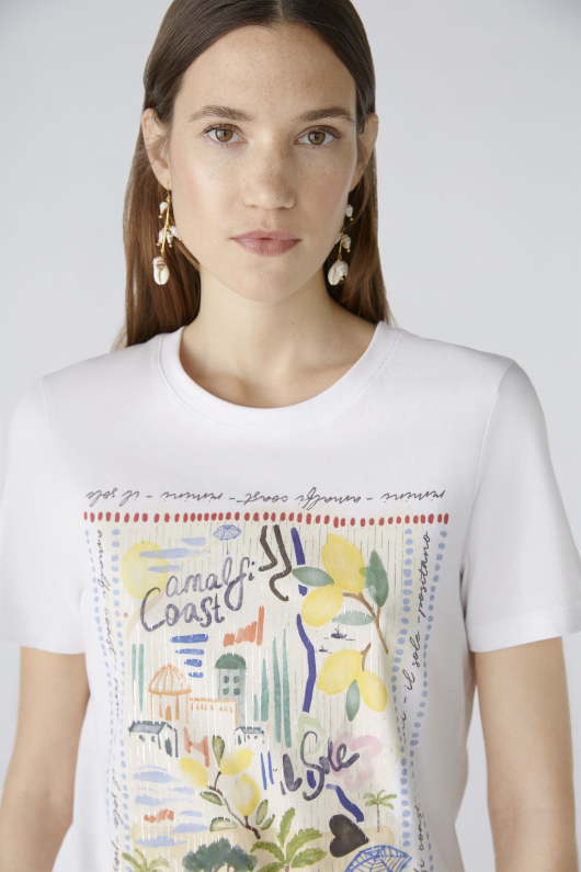 An image of the Oui Amalfi Print T-Shirt