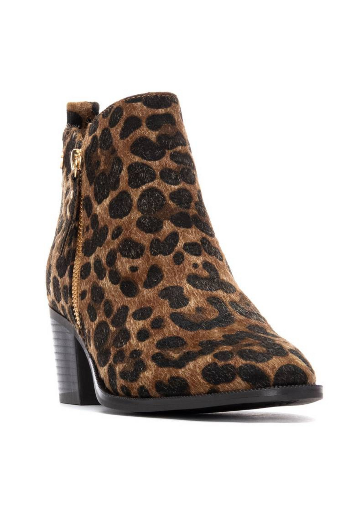 An image of the Xti Leopard Print Suede Ankle Boots