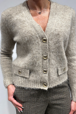An image of the Marella Mohair Mix Cardigan-Biacco