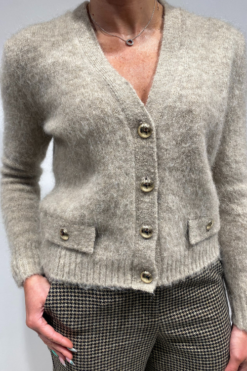 An image of the Marella Mohair Mix Cardigan-Biacco