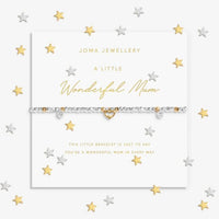 An image of the Joma Jewellery Sparkle Confetti A Little Wonderful Mum Bracelet