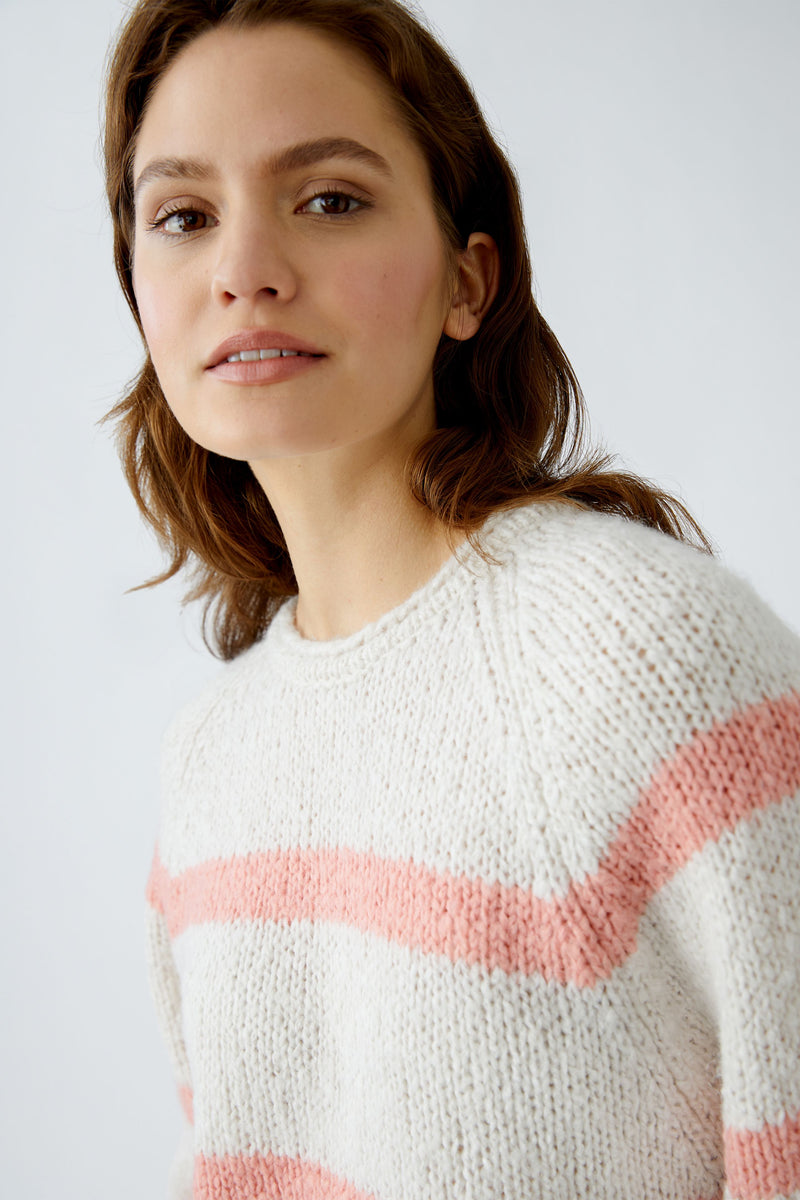 An image of the Oui Striped Pullover