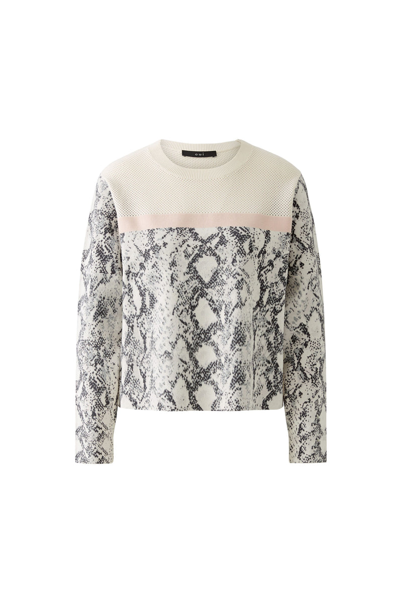 An image of the Oui Snakeskin Jumper