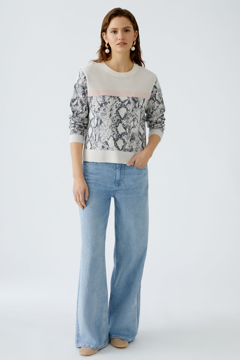 An image of the Oui Snakeskin Jumper