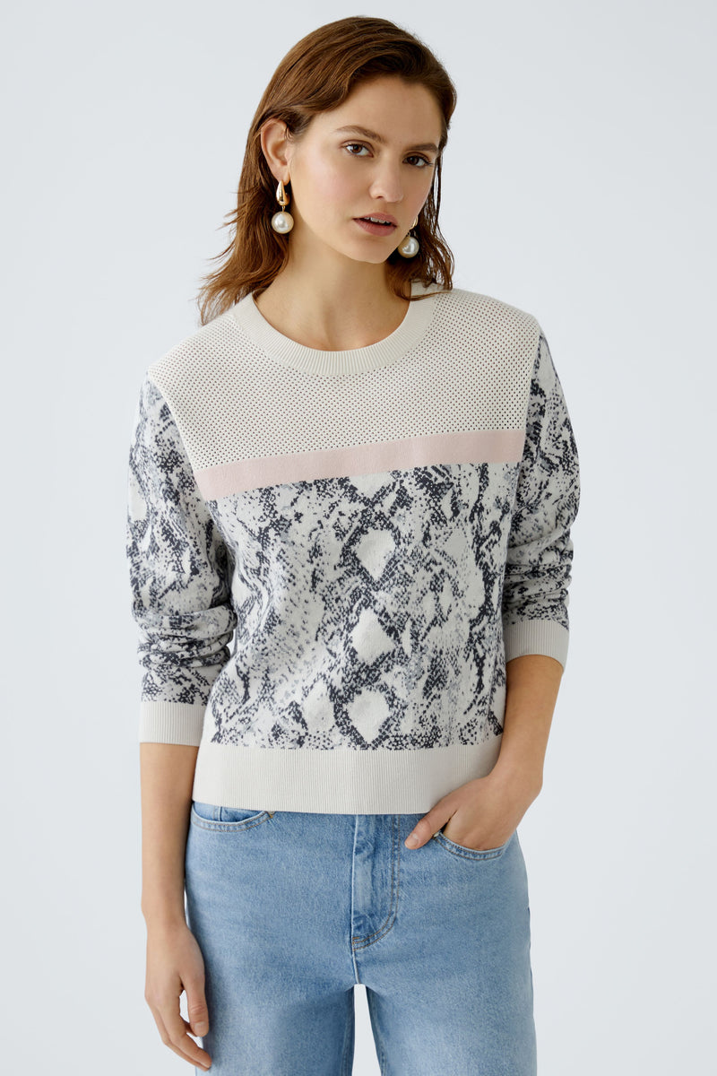 An image of the Oui Snakeskin Jumper
