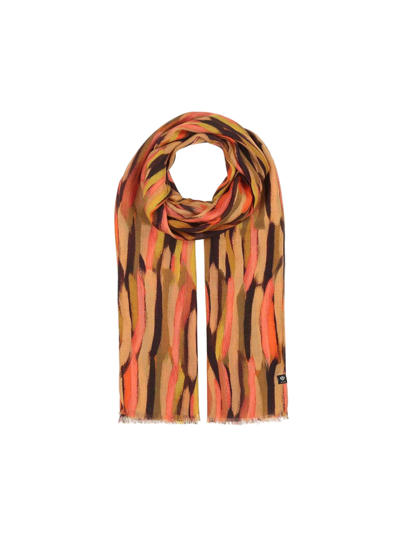 An image of the Fraas Abstract Viscose Print Scarf