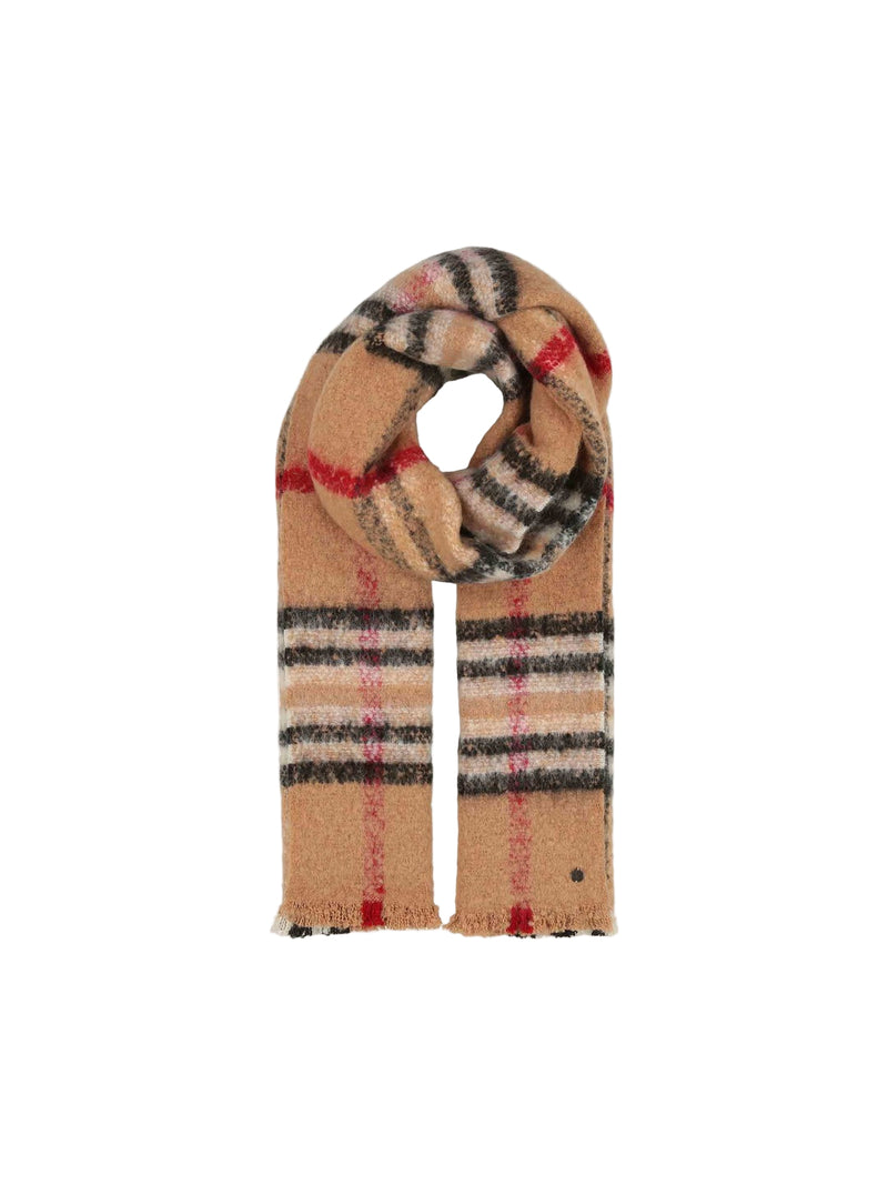 An image of the Fraas Fraas Plaid Boucle Scarf
