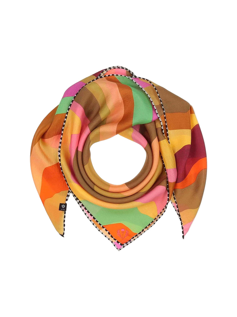 An image of the Fraas Pucci Swirl Silk Square Scarf