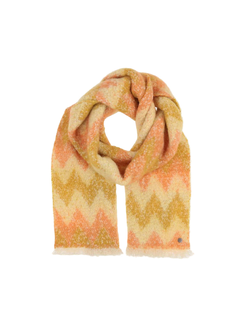 An image of the Fraas Zig Zag Boucle Scarf