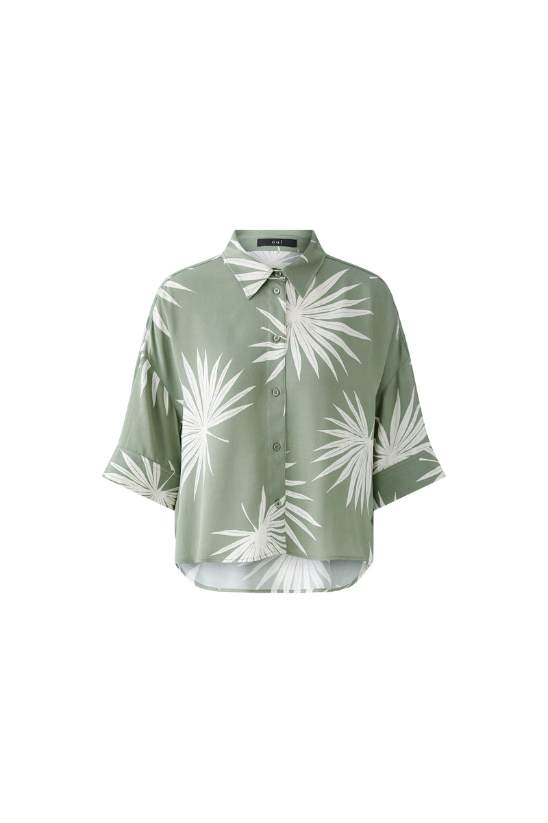 An image of the Oui Palm Print Blouse