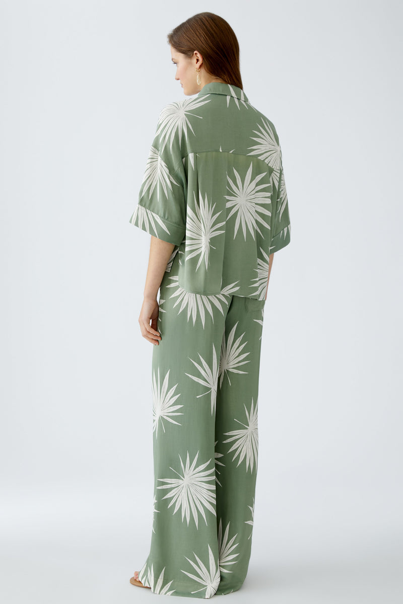 An image of the Oui Palm Print Blouse
