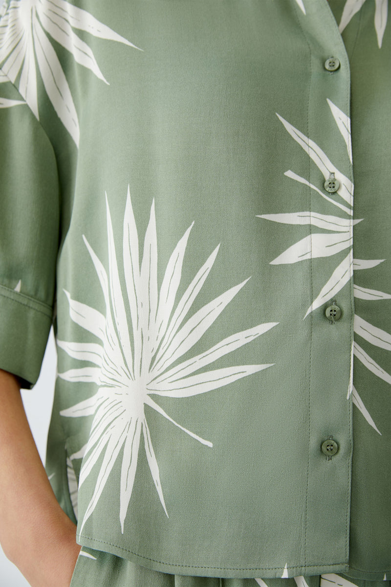 An image of the Oui Palm Print Blouse