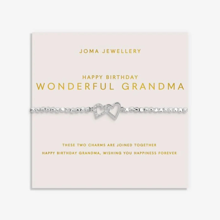 An image of the Joma Jewellery Forever Yours 'Happy Birthday Wonderful Grandma' Bracelet