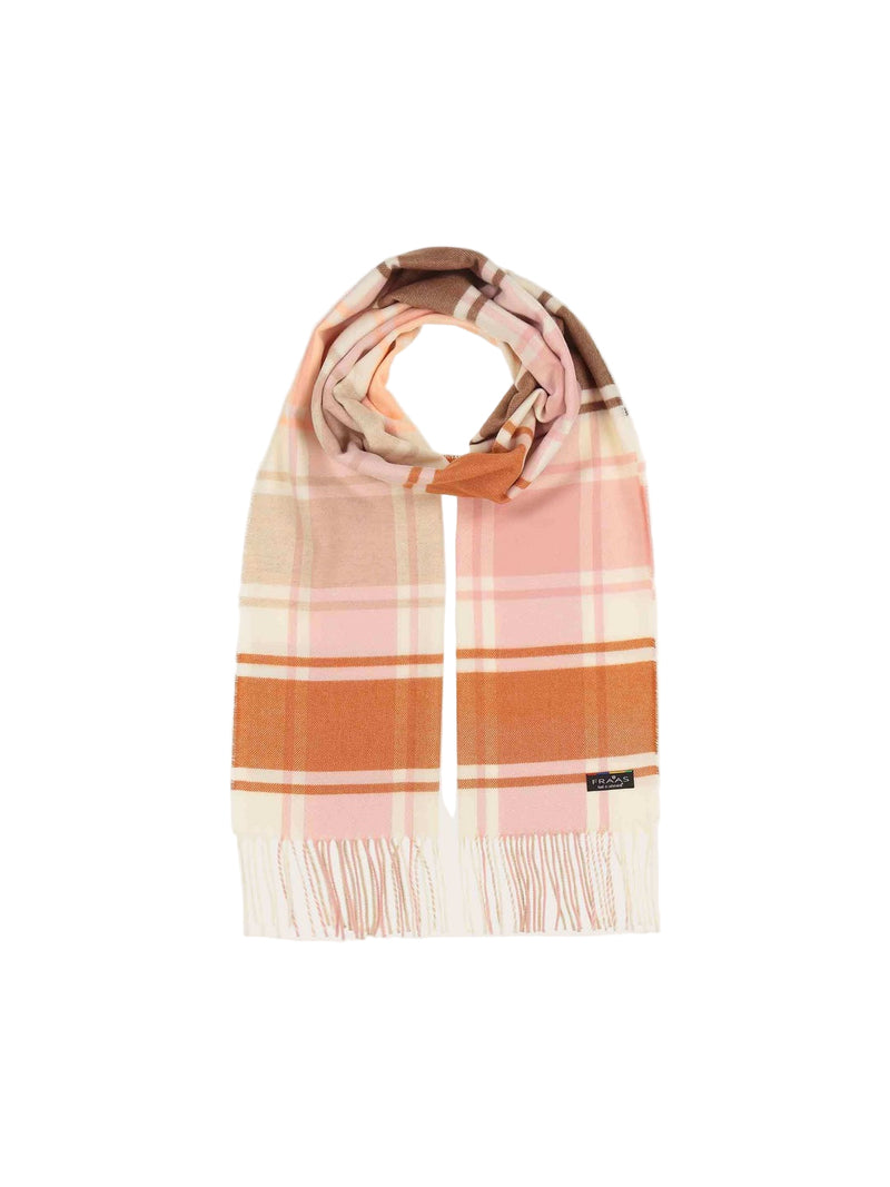 An image of the Fraas Modern Check Cashmink Scarf