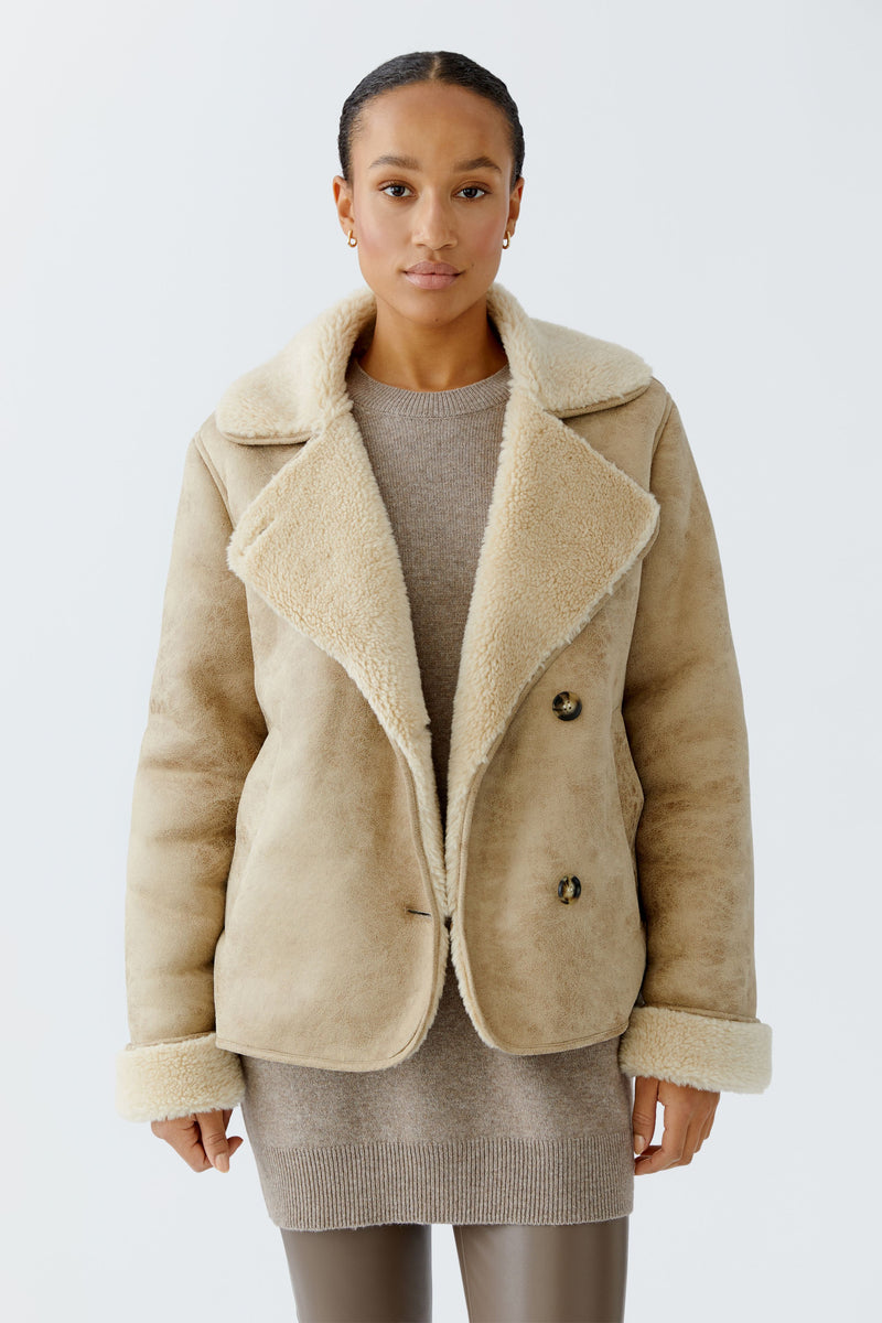 An image of the Oui Knitted Outdoor jacket