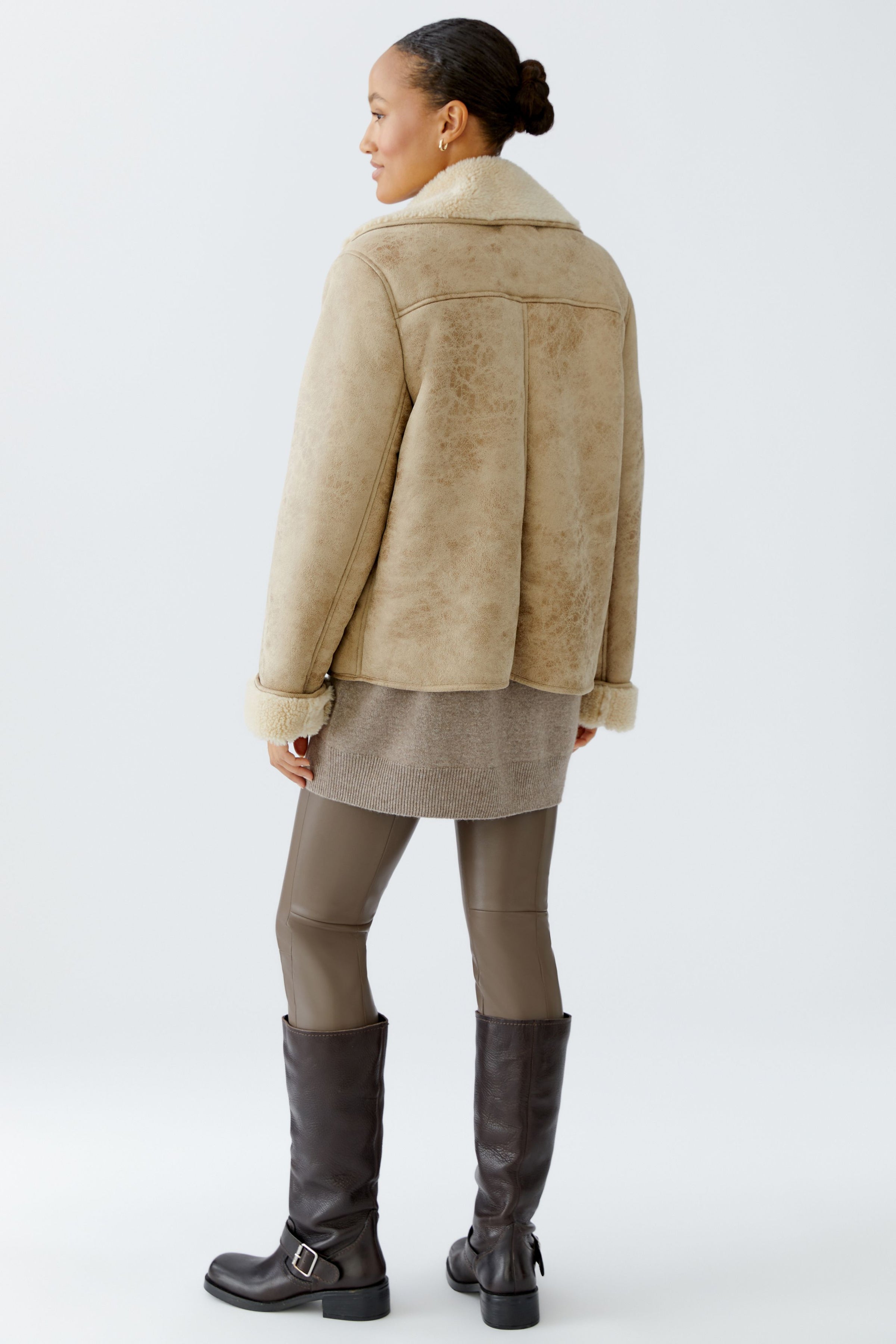 An image of the Oui Knitted Outdoor jacket