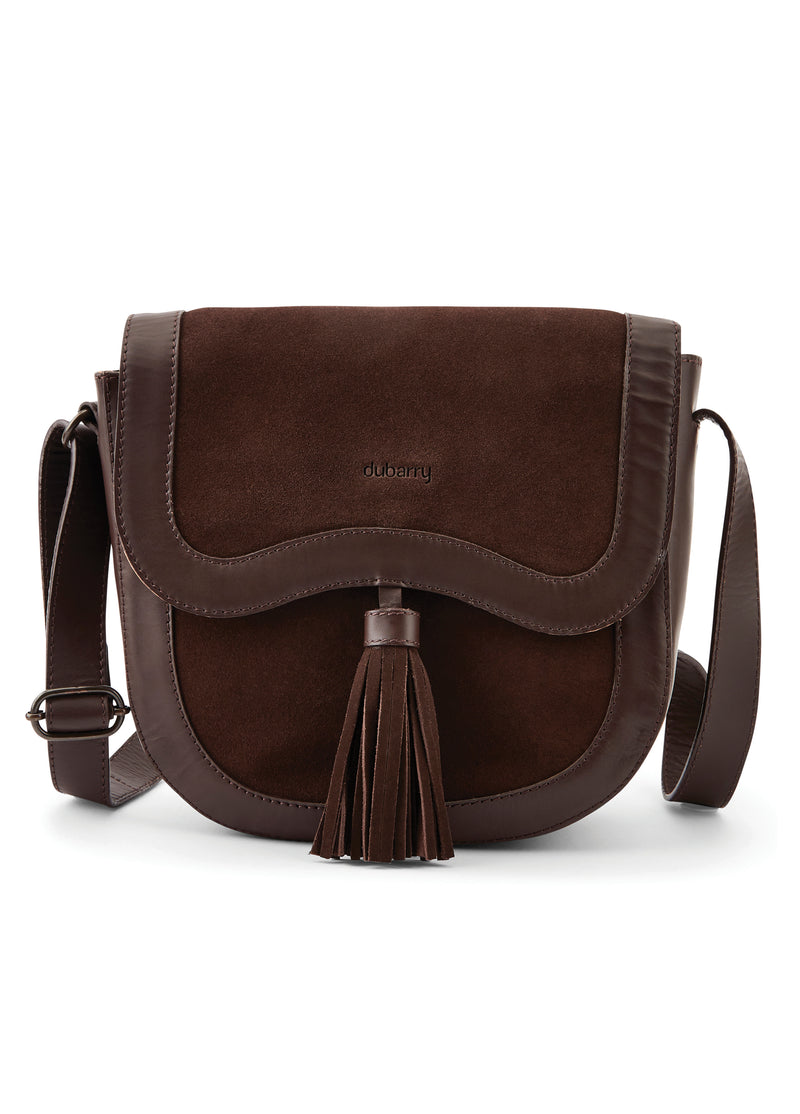 An image of the Dubarry Monart Suede Cross Body Saddle Bag