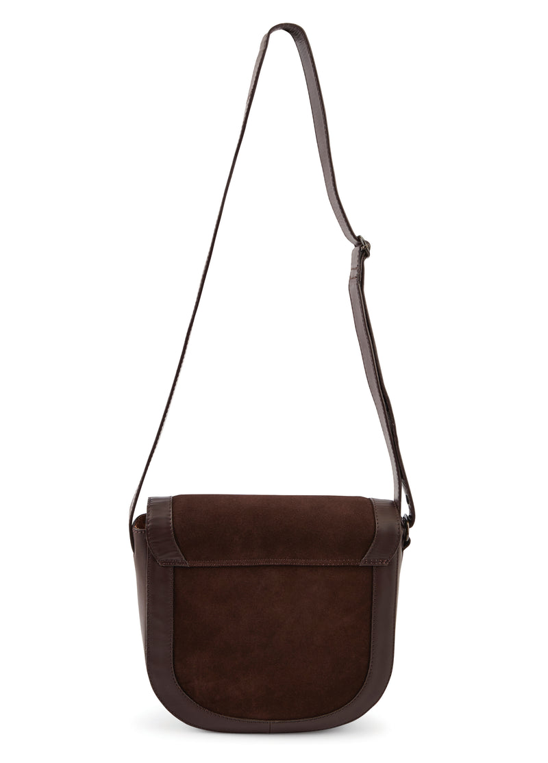 An image of the Dubarry Monart Suede Cross Body Saddle Bag