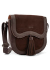 An image of the Dubarry Monart Suede Cross Body Saddle Bag
