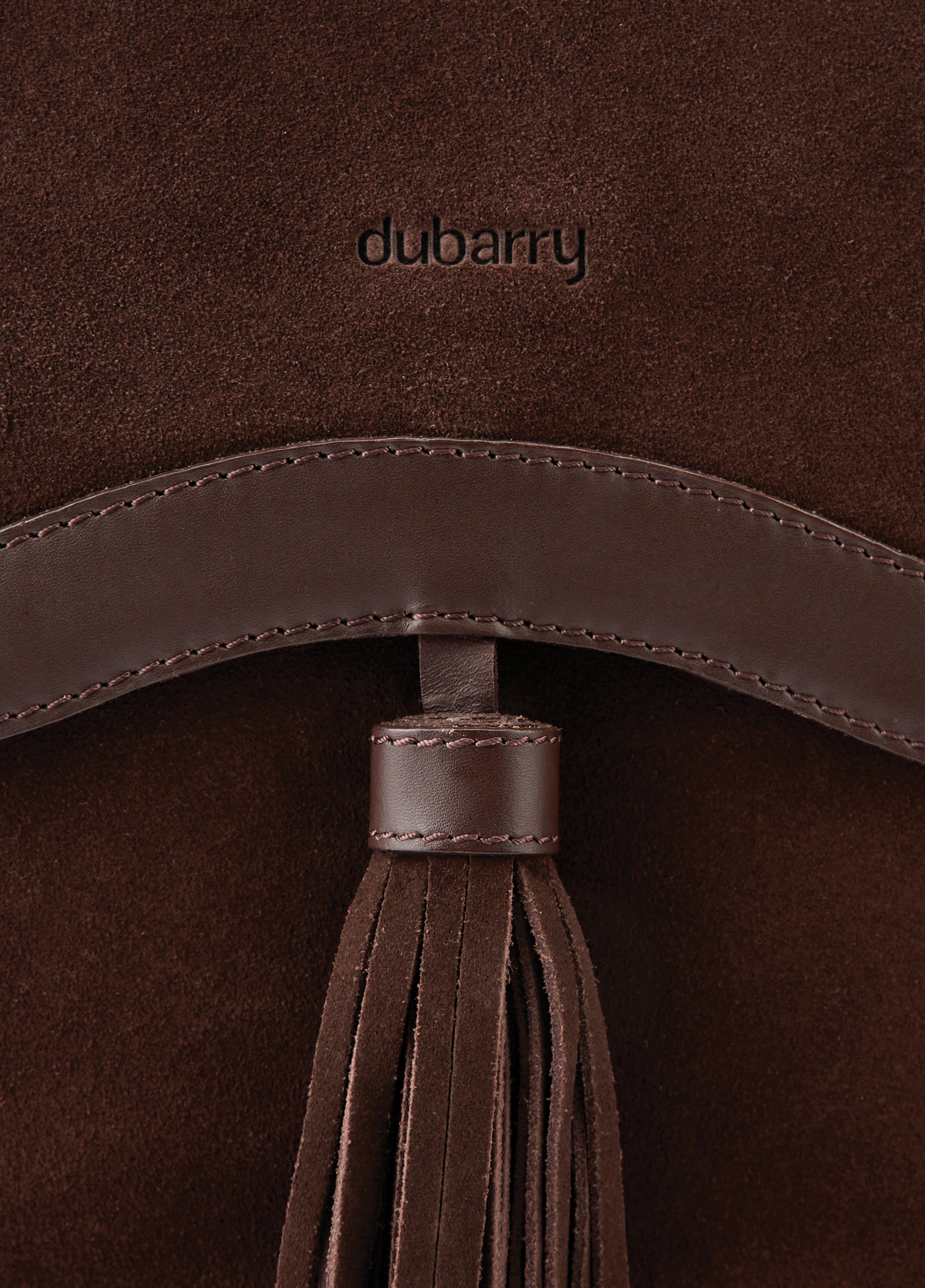 An image of the Dubarry Monart Suede Cross Body Saddle Bag