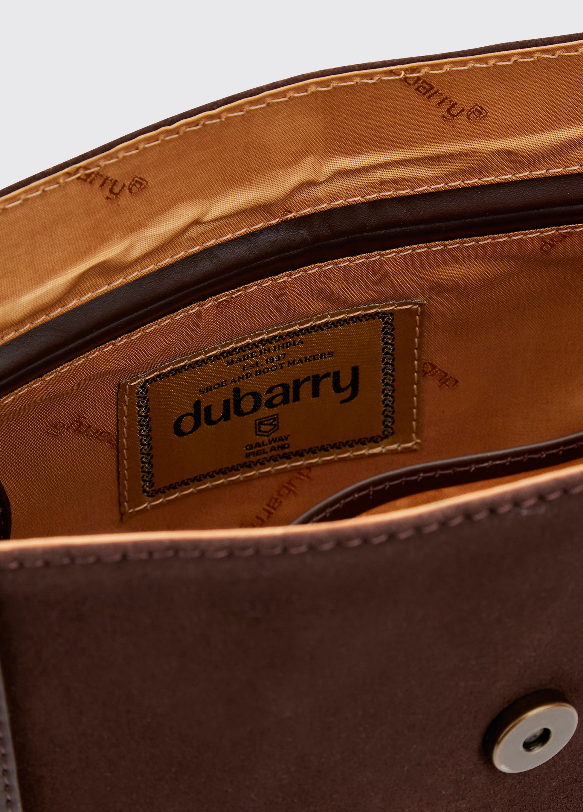 An image of the Dubarry Monart Suede Cross Body Saddle Bag