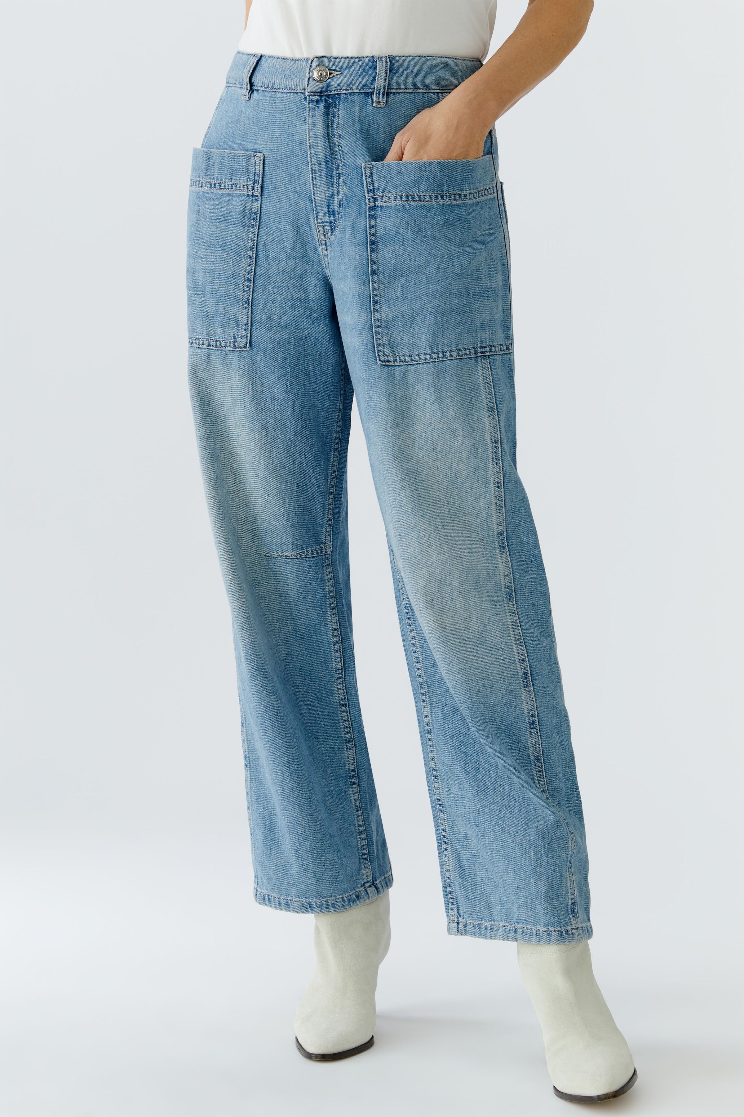 An image of the Oui Barrel Jeans