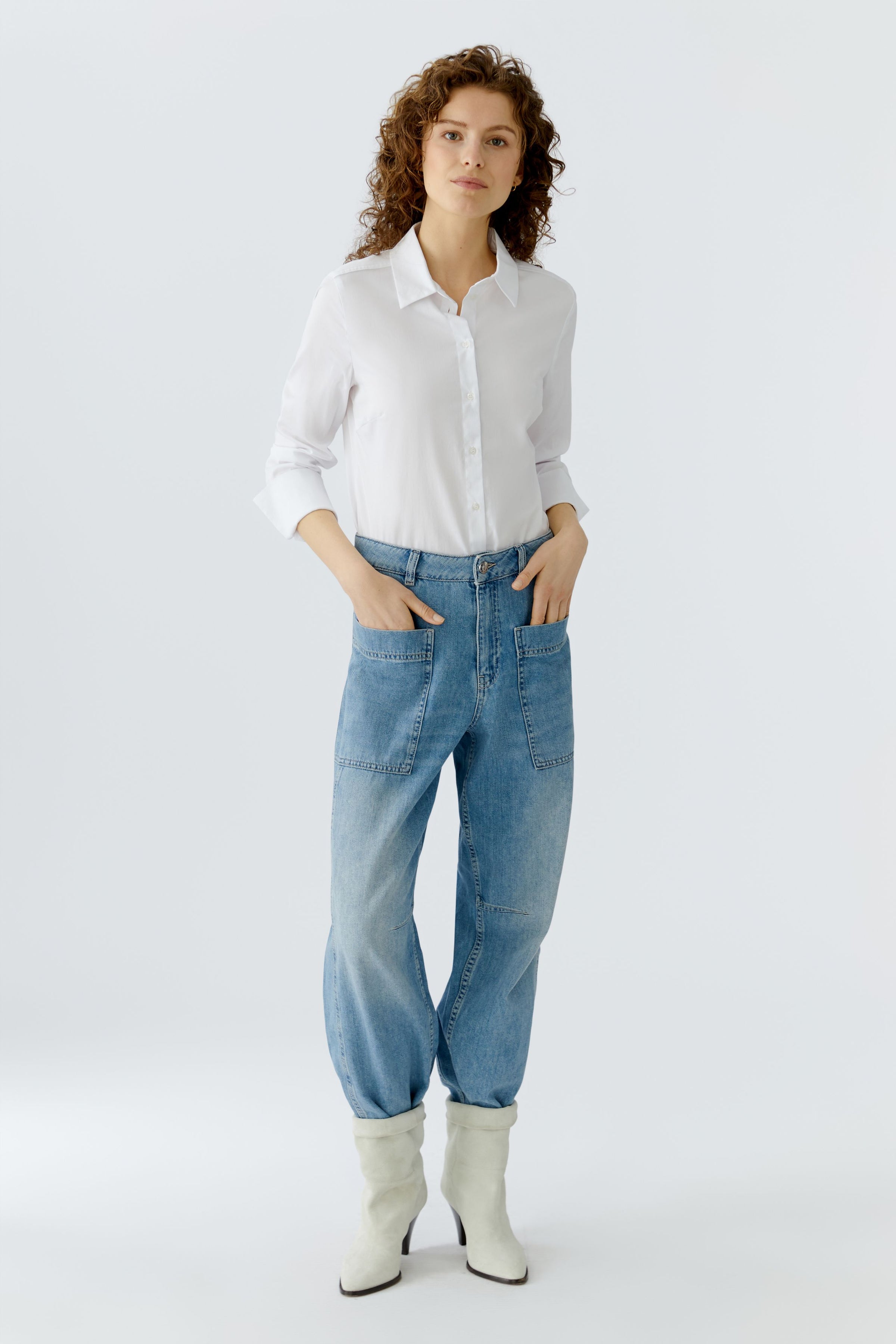 An image of the Oui Barrel Jeans