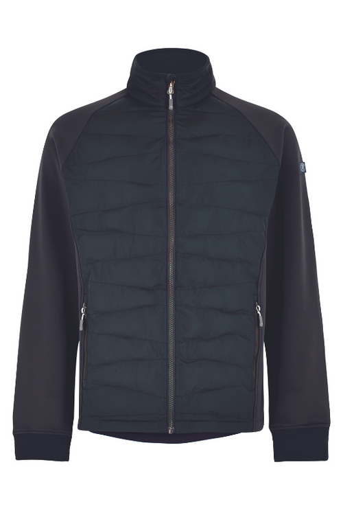 Dubarry Kilcolgan Performance Jacket. A water repellent men's jacket with raglan sleeves, zip fastening, high stand collar, and dipped back hem