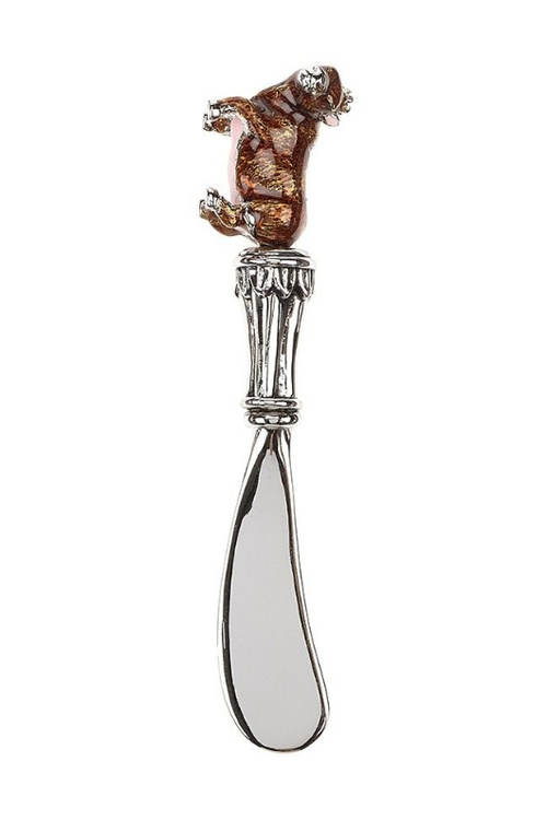 An image of the Orchid Designs Enamel Cow Butter Pate Spreader Knife.