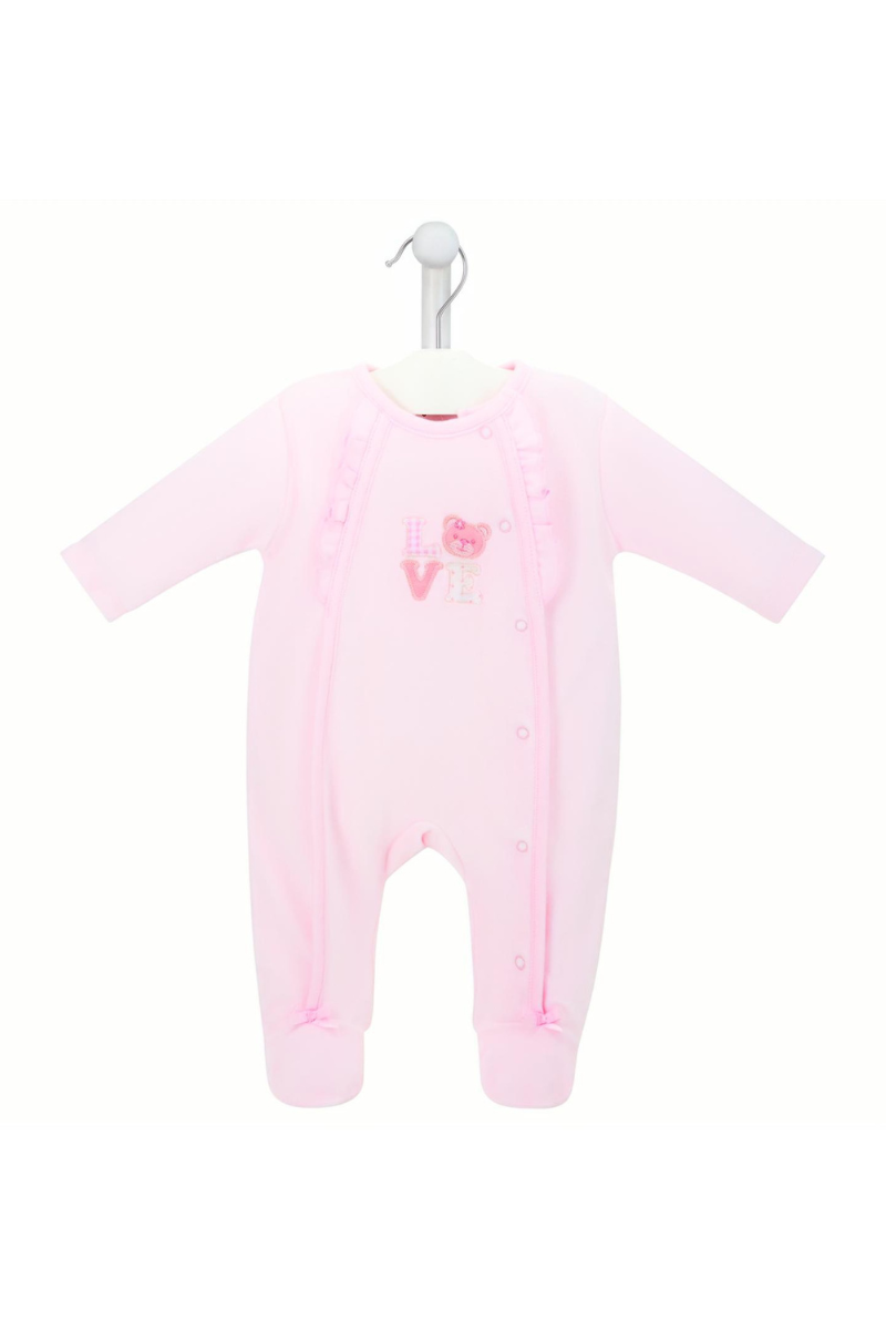 An image of the Dandelion Clothing Teddy Love Velour Sleepsuit