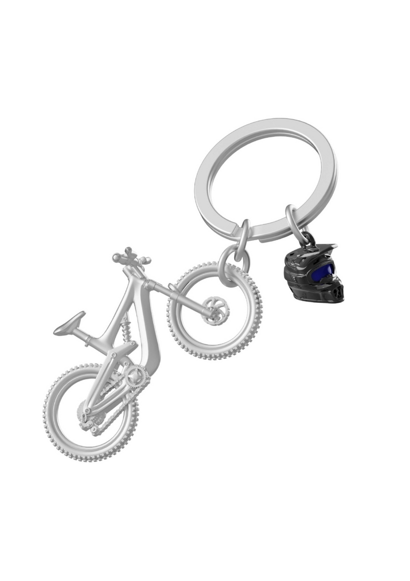An image of the Oli Olsen Mountain Bike With Helmet Keyring