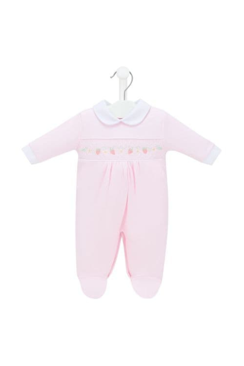 Strawberry Cotton Sleepsuit