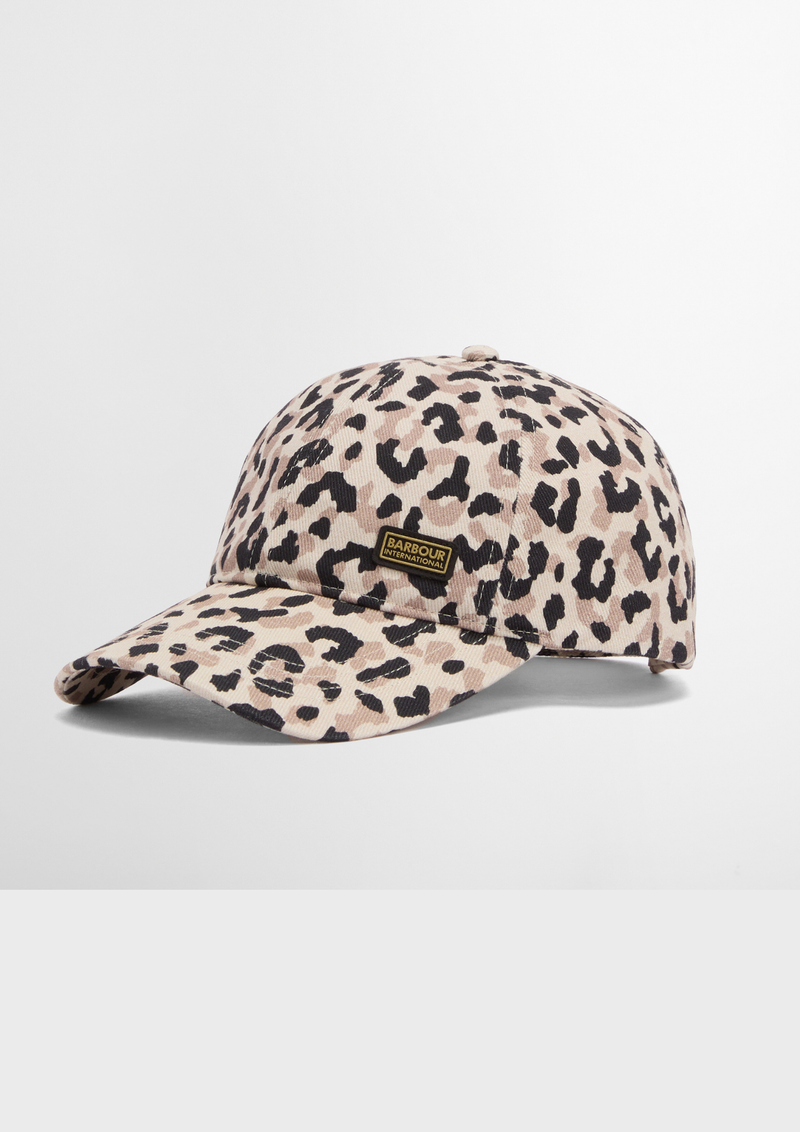 An image of the Barbour International Harley Leopard Cap