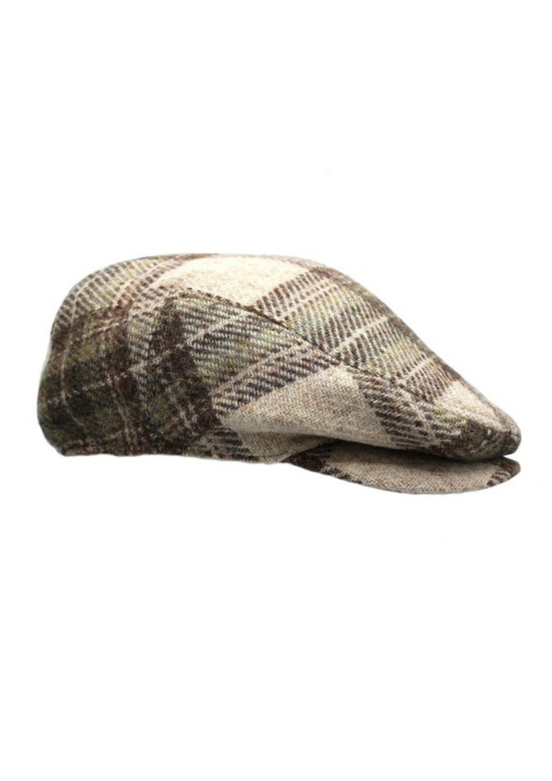 An image of the Heather Accessories Kelty Harris Tweed Ladies Flat Cap