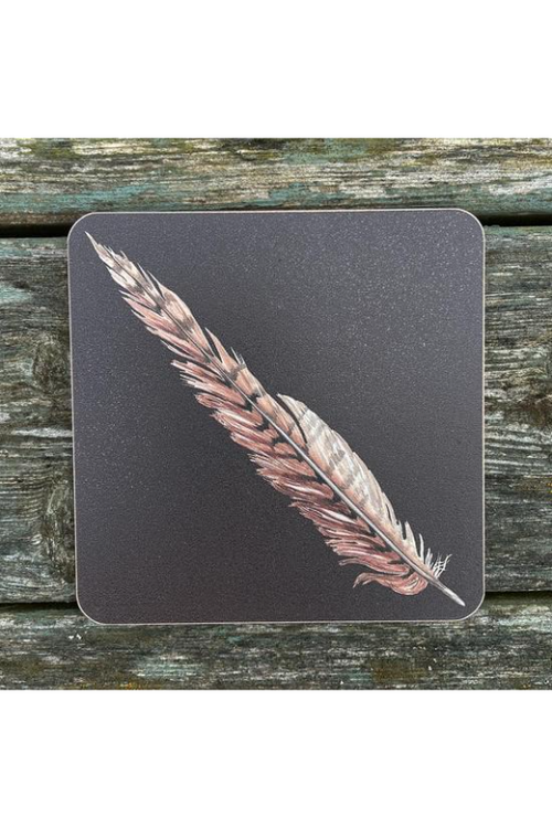 Country Feather Coasters