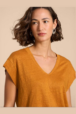 Ivy Linen V-Neck Tee