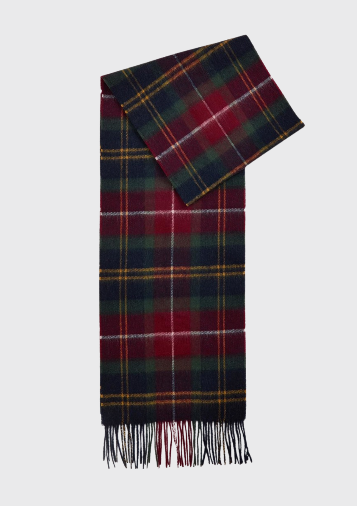 An image of the Barbour Wool Cashmere Tartan Scarf