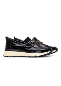 An image of the Carmela Leather Buckle Platform Loafer