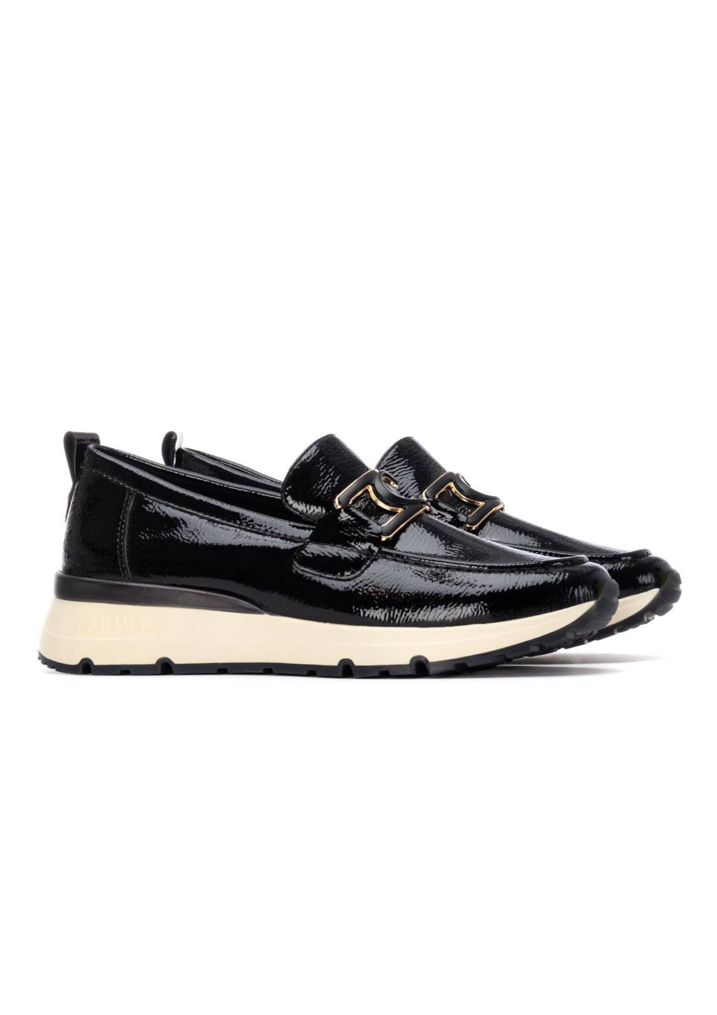An image of the Carmela Leather Buckle Platform Loafer