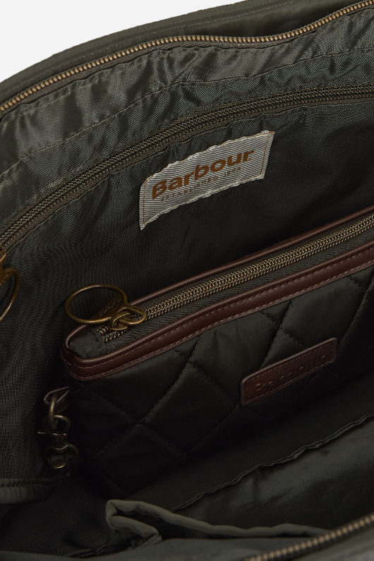 An image of the Barbour Quilted Tote Bag in the colour Olive.