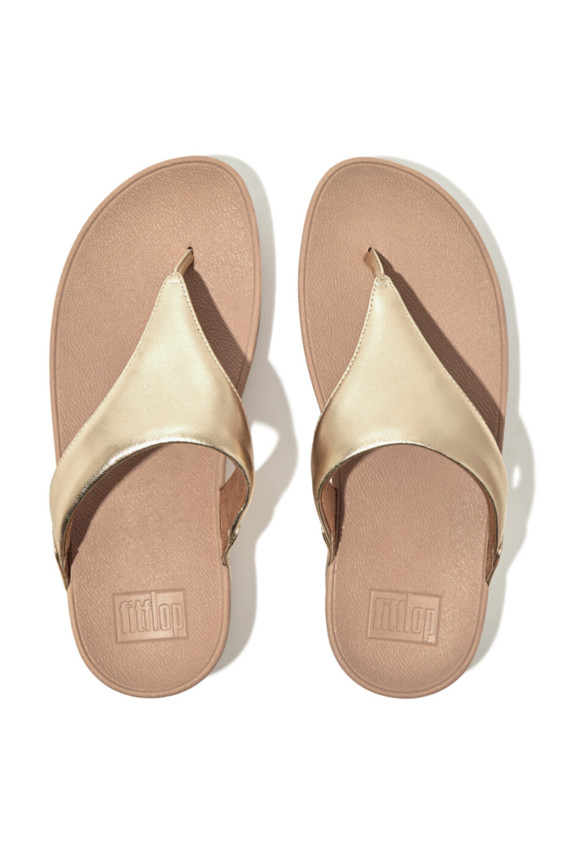 An image of the Fitflop Lulu Leather Toe-Post Sandals
