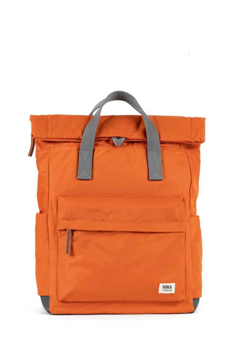 An image of the ROKA London Canfield B Burnt Orange Medium Recycled Nylon