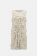 An image of the Joseph Ribkoff Faux Fur Long Gilet