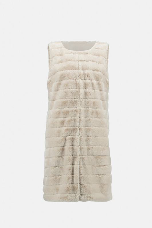 Faux Fur Long Gilet