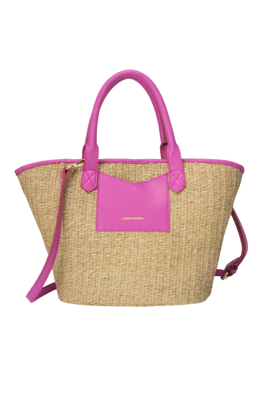 An image of the Every Other Large Twin Tote Bag in the colour Fuchsia.