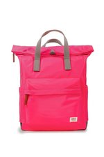 An image of the Roka London Canfield B Rucksack in the colour Sparkling Cosmo.