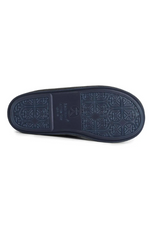 An image of the Bedroom Athletics William Harris Tweed Slippers in the colour Navy Herringbone.